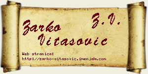 Žarko Vitasović vizit kartica